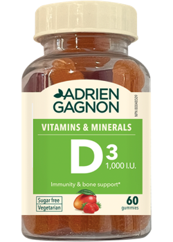 Vitamin D3 1,000iu (Sugar Free Mango Strawberry) - 60 Gummies