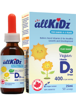 Vegan Vitamin D3 Drops 400iu - 25ml