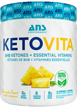 KetoVita BHB Ketones + Essential Vitamins (Pineapple Punch) - 230g + BONUS