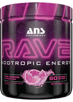 Rave Nootropic Energy (Pink Lemonade) - 252g + BONUS