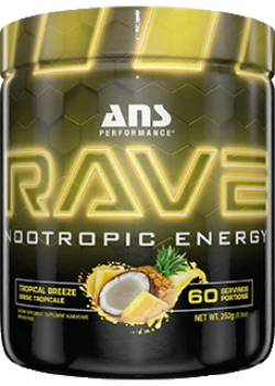 Rave Nootropic Energy (Tropical Breeze) - 252g + BONUS