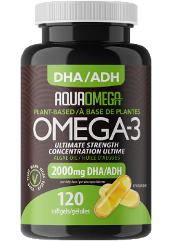 Plant-Based Omega-3 Ultimate Strength Algae Oil 2,000mg DHA - 120 Softgels + BONUS