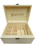 Solid Wood Vintage Essential Oil Box - 6 x 100ml - 8 x 30ml - 6 x 10ml