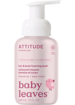 Baby Leaves 2-In-1 Hair & Body Foaming Wash (Unscented) - 295ml
