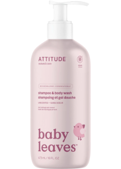 Baby Leaves 2-In-1 Shampoo & Body Wash (Unscented) - 473ml
