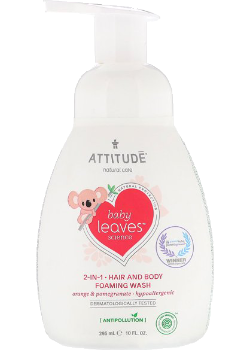 Baby Leaves 2-In-1 Hair & Body Foaming Wash (Orange Pomegranate) - 295ml