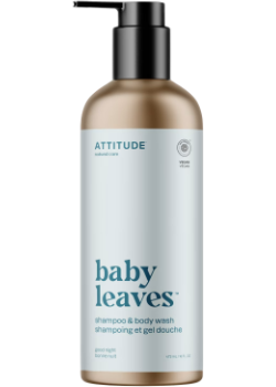 Baby Leaves Natural 2-In-1 Shampoo & Body Wash (Goodnight) - 473ml