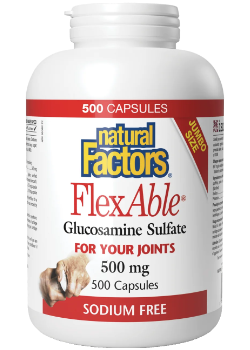 Flexable Glucosamine Sulfate 500mg - 500 Caps + BONUS
