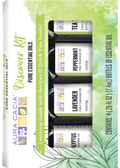 Discover Essential Oils Kit (Eucalyptus, Lavender, Peppermint, Tea Tree) - 4 x 7.4ml