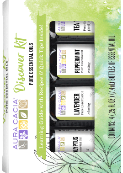 Discover Essential Oils Kit (Eucalyptus, Lavender, Peppermint, Tea Tree) - 4 x 7.4ml