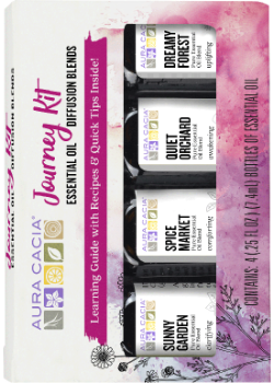 Journey Essential Oils Diffusion Kit (Sunny Garden, Spice Market, Quiet Orchard, Dreamy Forest) - 4 x 7.4ml