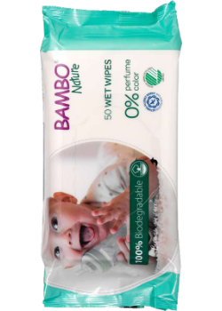 100% Biodegradable Wet Wipes - 50 Wipes