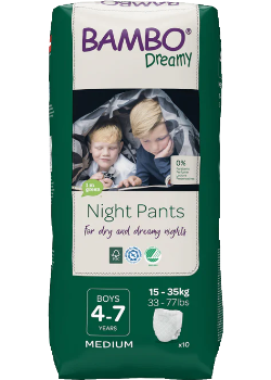 Dreamy Night Pants Medium (Boys 4-7 Years) - 10 Pants - Bambo Nature