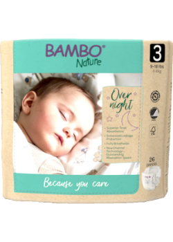 Overnight Baby Diapers (Size 3) - 26 Diapers
