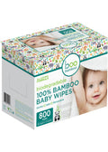 Baby Boo Bamboo Biodegradable 100% Bamboo Baby Wipes - 80 Wipes x 10 Packets (800 Wipes)