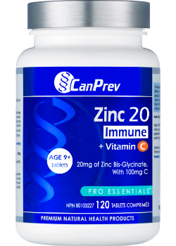 Zinc 20 Immune + Vitamin C - 120 Tabs