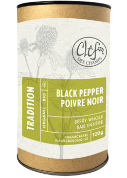Tradition Black Pepper Whole (Organic, Tube) - 120g