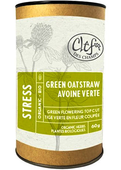 Stress Green Oatstraw Green Flowering Top Cut (Loose Tea Organic, Tube) - 60g