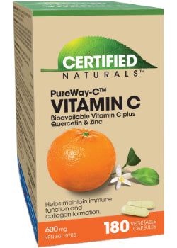 PureWay-C 600mg Plus Quercetin & Zinc - 180 V-Caps