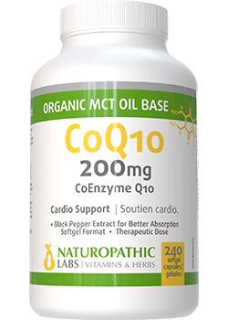 Active CoQ10 200mg (+Org. MCT Oil Base & Black Pepper) - 240 + 60 Softgels FREE