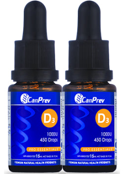 D3 Drops 1,000iu - 15 + 15ml (2 For Deal)