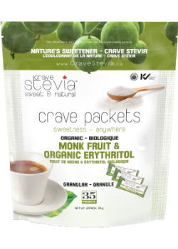 Monk Fruit & Erythritol Packets (Organic) - 35 Packs