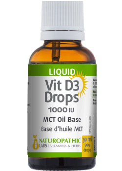 Vitamin D Drops 1,000iu (MCT Oil Base) - 30 + 15ml FREE