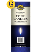 Pure Canadian Beeswax Cone Candles - 12 Pack