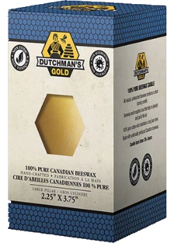 Pure Canadian Beeswax Pillar (Large 2.25” x 3.75”) - 1 Candle