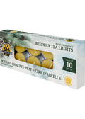 Pure Canadian Beeswax Tea Light Candles (Winter Wonderland) - 10 Pack