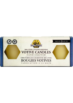 Pure Canadian Beeswax Votive - 3 Pack