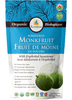 Organic Powdered Monkfruit With Erythritol - 227g
