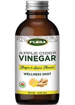 Apple Cider Vinegar Wellness Drink (Ginger & Lemon) - 500ml - Flora