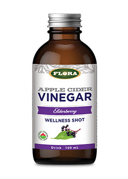 Apple Cider Vinegar Wellness Shot (Elderberry) - 100ml - Flora