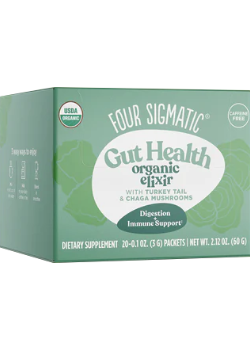 Gut Health Organic Elixir Mix With Turkey Tail & Chaga Mushroom - 20 Packets