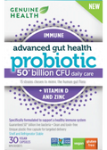 Advanced Gut Health Probiotic Defense + Vitamin D & Zinc (50 Billion CFU) - 30 V-Caps