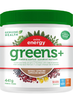 Greens+ Extra Energy (Cappuccino) - 441g + BONUS