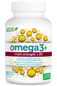Omega3+ Triple Strength + D3 - 60 Softgels