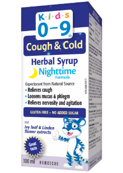 Kids 0-9 Cough & Cold Herbal Night Syrup - 100ml + BONUS