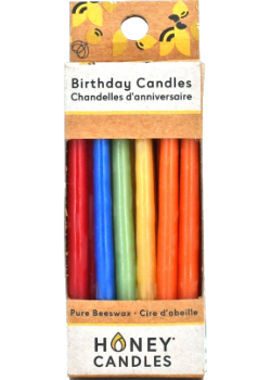 Pure Beeswax Birthday Candles (Royal) - Packet Of 20