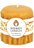 Pure Beeswax Candle Heritage Drip 3" x 3.25" Pillar