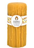 Pure Beeswax Candle Heritage Drip 7" x 3.25" Pillar