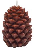 Pure Beeswax Candle Ornamental Ponderosa Pine Cone (Brown) - 4 1/4 x 3 Inches