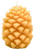 Pure Beeswax Candle Ornamental Ponderosa Pine Cone (Natural) - 4 1/4 x 3 Inches