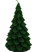 Pure Beeswax Candle Ornamental Yule Tree (Forest Green) - 4 1/2 x 2 1/2 Inches