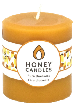 Pure Beeswax Candle Round Pillar (Natural) - 3 x 3