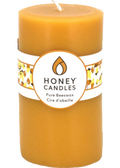 Pure Beeswax Candle Round Pillar (Natural) - 5 x 3