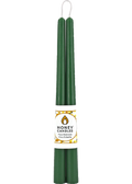 Pure Beeswax Candle Taper Pairs (Forest Green) - 12 Inches x 2