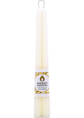 Pure Beeswax Candle Taper Pairs (Pearl) - 12 Inches x 2