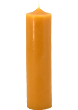Pure Beeswax Candlestick - 6 Inch Column